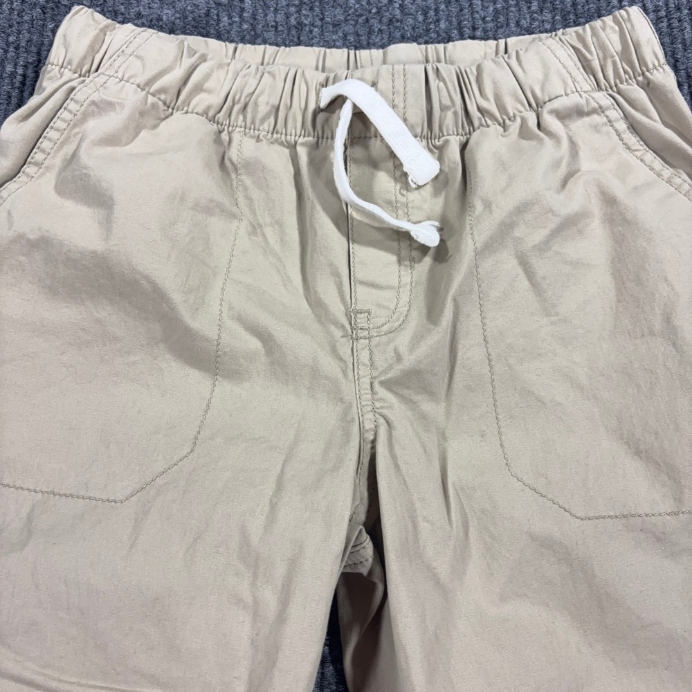 Cat & Jack Straight Leg Pants Boys Size 14 Tan Elastic Waist Drawstring